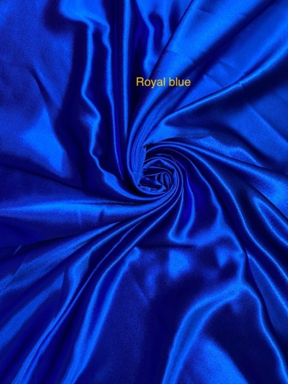 1 Yard Royal Blue Crepe Satin Fabric Shiny Drapery Material For Gown Dress Costume 58" Width